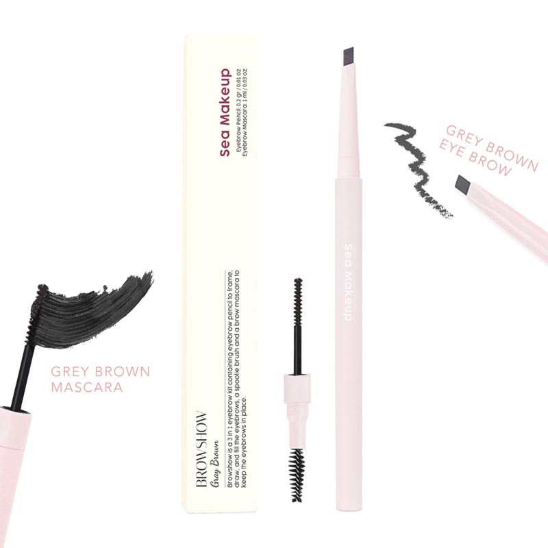 Sea Makeup Browshow Eyebrow Trio Kit Gray Brown 2gr | Gogobli