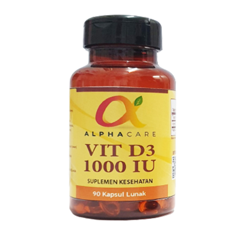 Sea-Quill Alphacare Vit D3 1000 IU 90 Kapsul Lunak | Gogobli