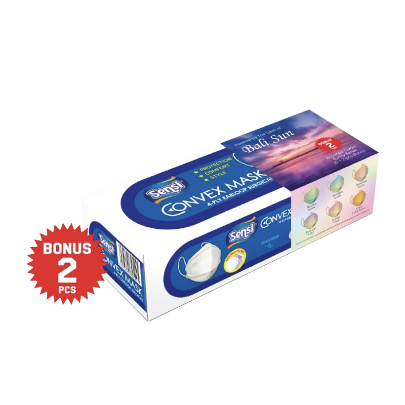 Sensi Convex Mask 4-Ply Earloop Sunny Series 20+2s | Gogobli