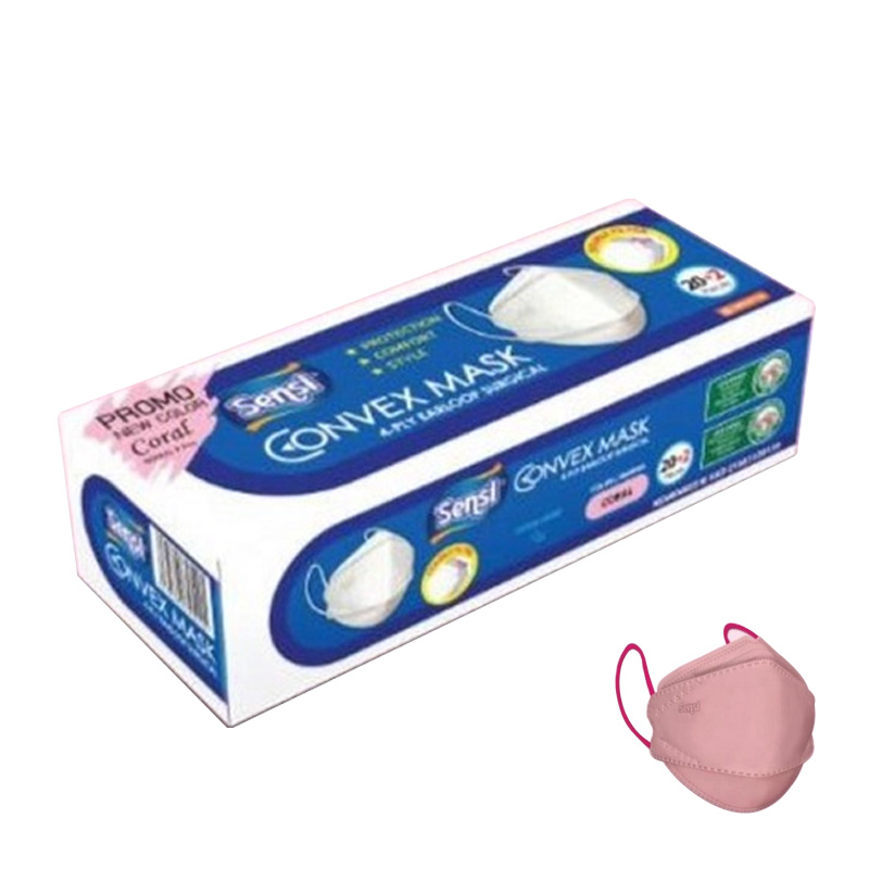 Sensi Convex Mask 4-Ply Earloop Coral 20+2s | Gogobli