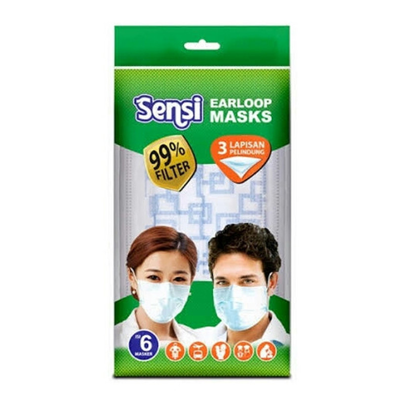 Sensi 3ply Earloop Mask Motif 6s | Gogobli