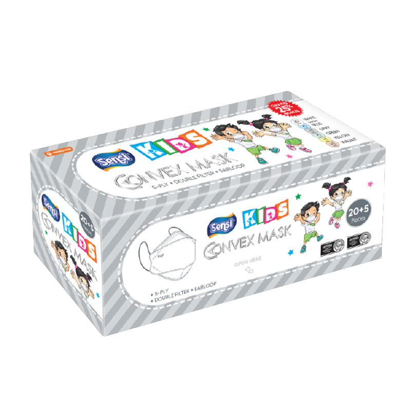 Sensi Kids Convex Mask White 20+5s | Gogobli