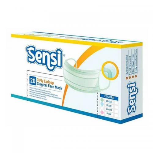 Sensi 3ply Earloop Surgical Face Mask Blue 20s (ED: Okt 24) | Gogobli