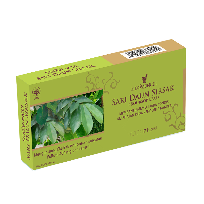 Sidomuncul Sari Daun Sirsak Strip 12 Kapsul | Gogobli
