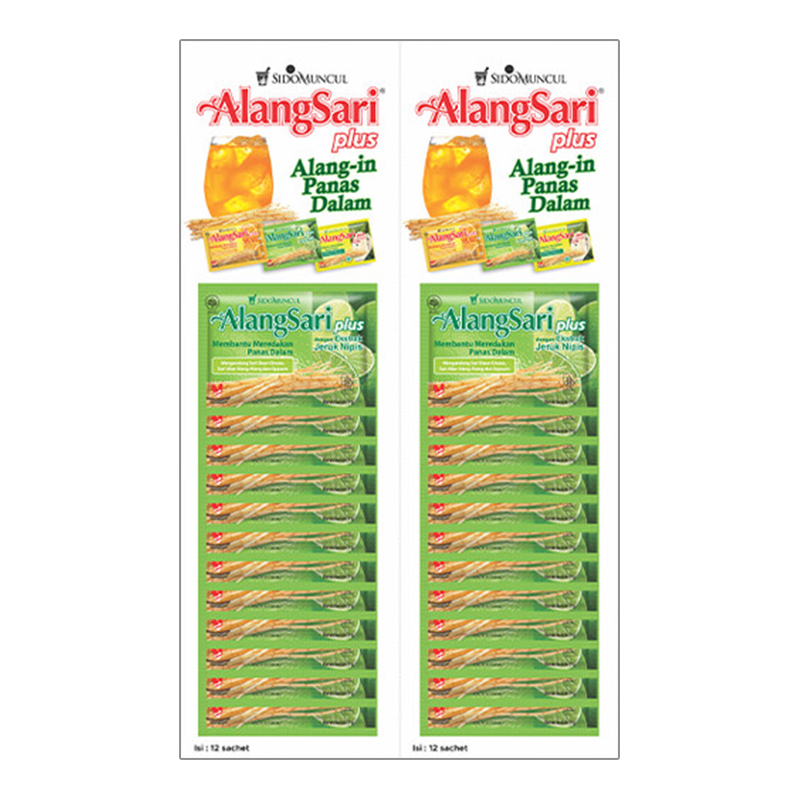 Sidomuncul Alang Sari Plus Jeruk Nipis 1 Renteng (Isi 24 Sachet) | Gogobli