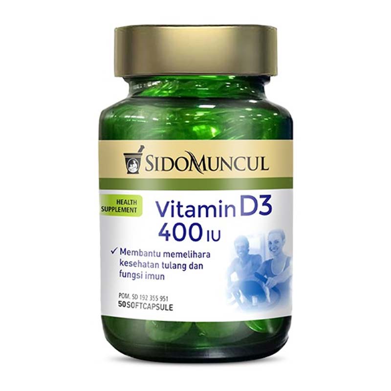 Sidomuncul Vitamin D3 400IU 50 Soft Capsules | Gogobli