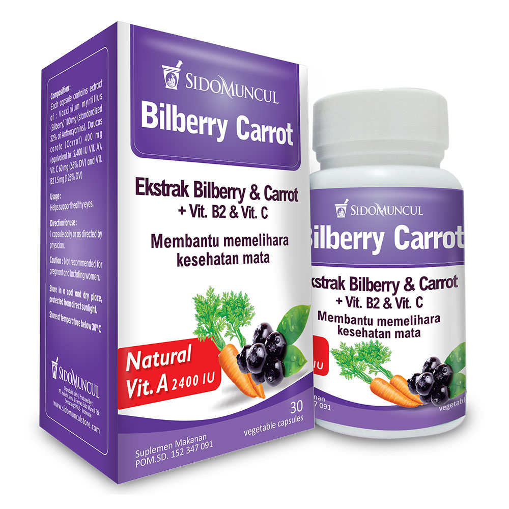 Sidomuncul Bilberry Carrot 30 Kapsul | Gogobli