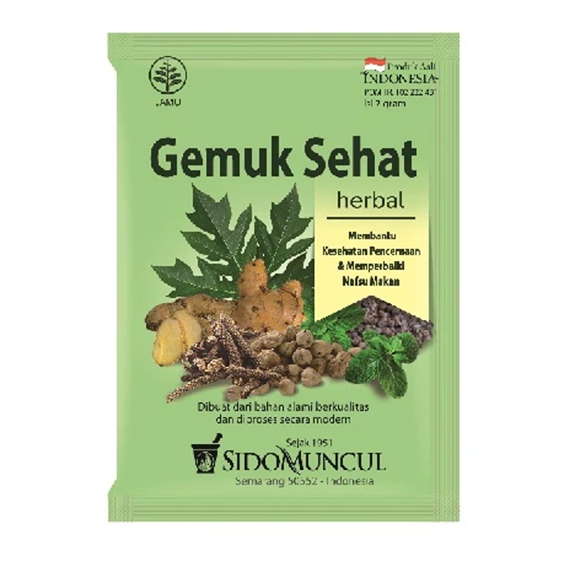 Sidomuncul Jamu Serbuk Gemuk Sehat (50s @7gr) | Gogobli