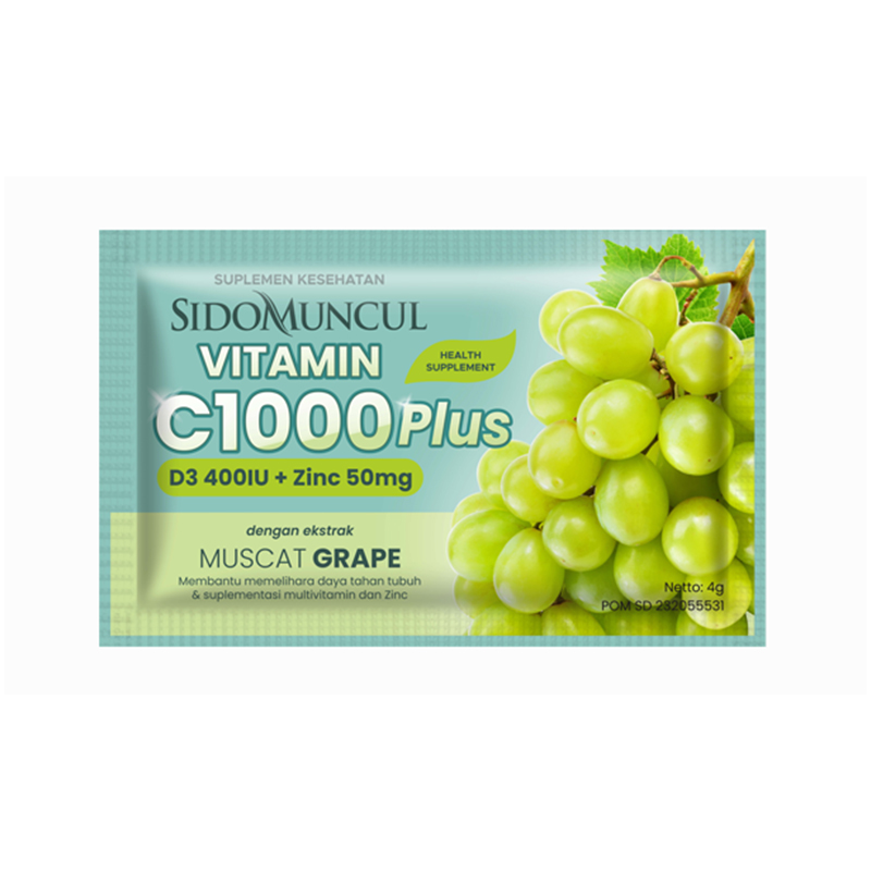 Sidomuncul Vitamin C1000 Plus Muscat Grape (6s @4gr) | Gogobli