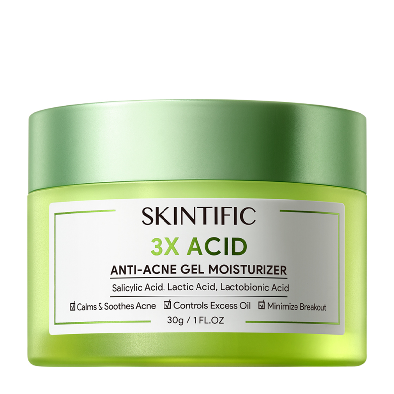 Skintific 3X Acid Anti-Acne Gel Moisturizer 30gr | Gogobli