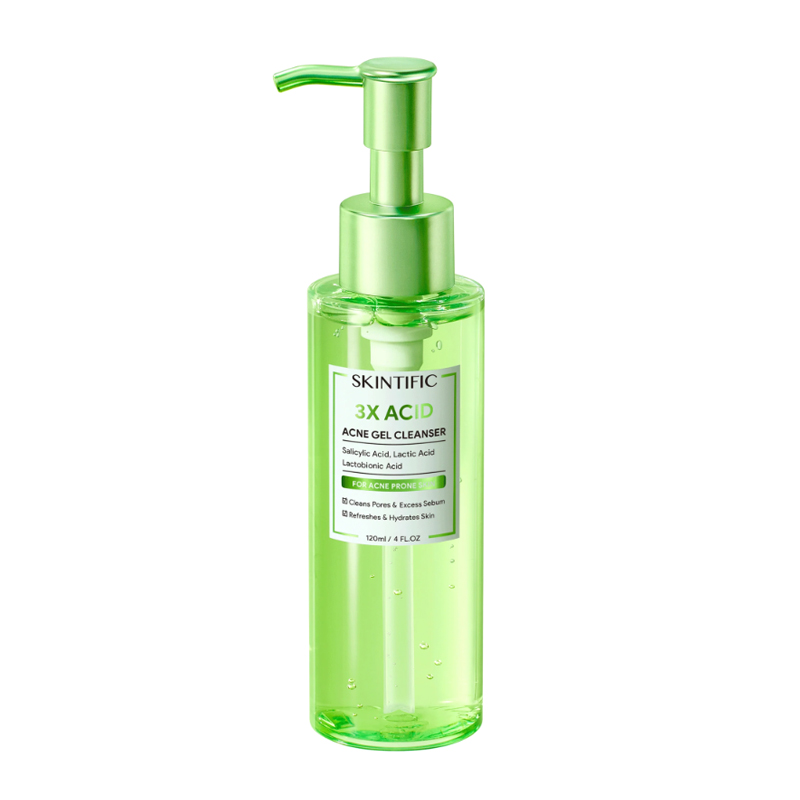 Skintific 3X Acid Acne Gel Cleanser 120ml | Gogobli