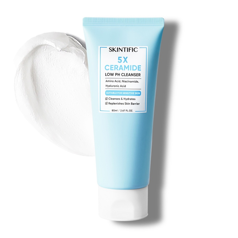 Skintific 5x Ceramide Low PH Facial Cleanser 80ml | Gogobli