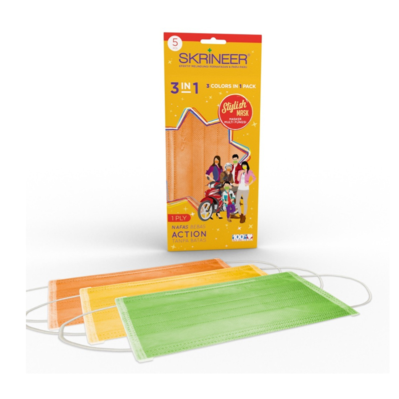 Skrineer 1 Ply 3in1 Stylish Mask Earloop OKH 5s | Gogobli