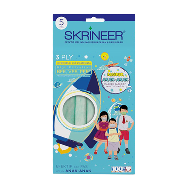 Skrineer 3 Ply Masker Anak Earloop 5s | Gogobli