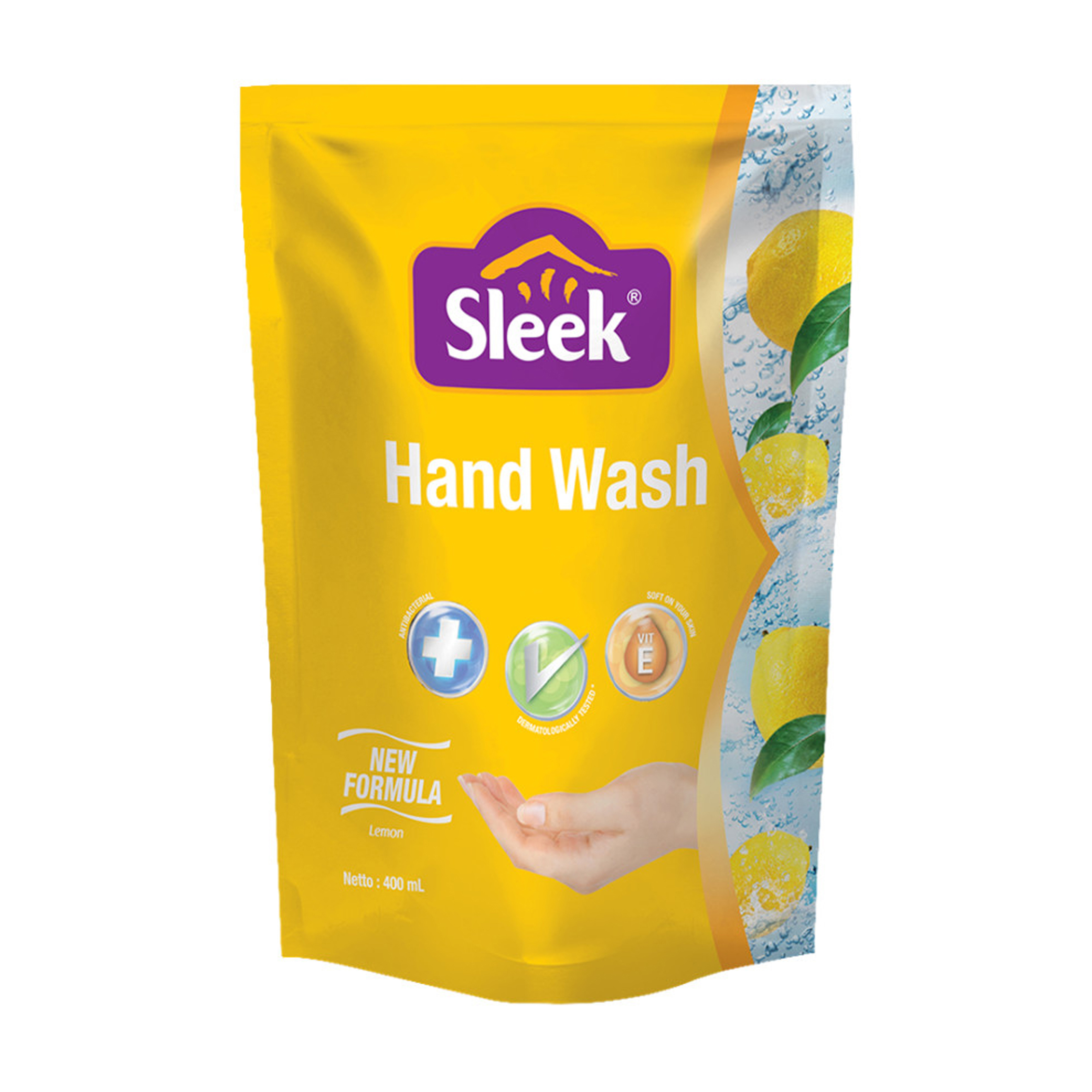 Sleek Hand Wash Lemon Pouch 400ml | Gogobli