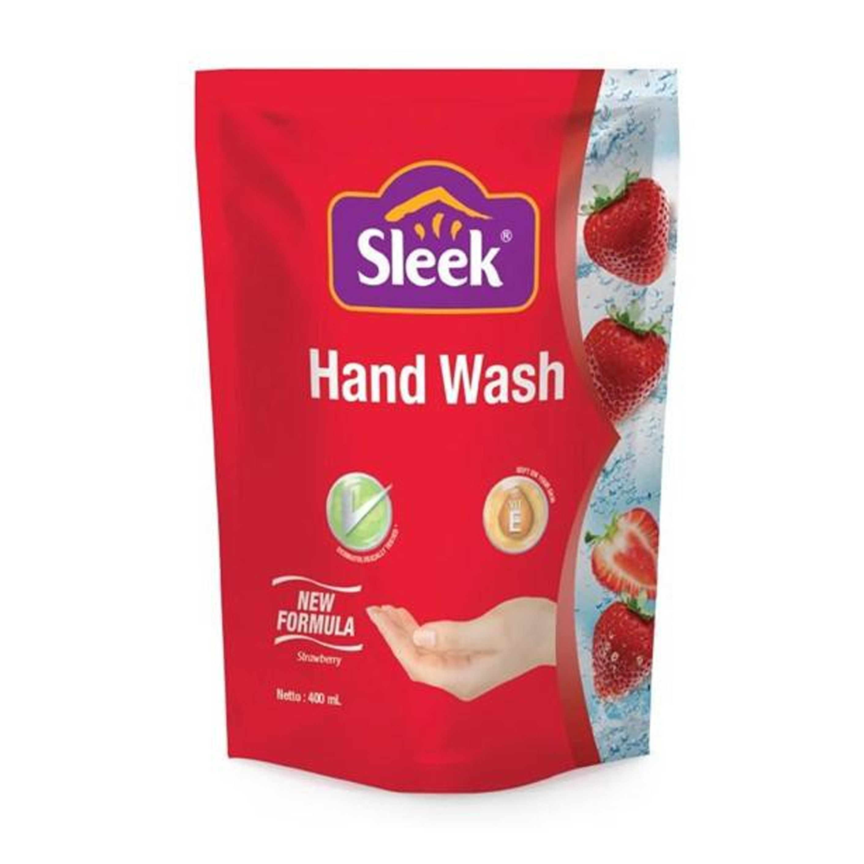 Sleek Hand Wash Strawberry Pouch 400ml | Gogobli