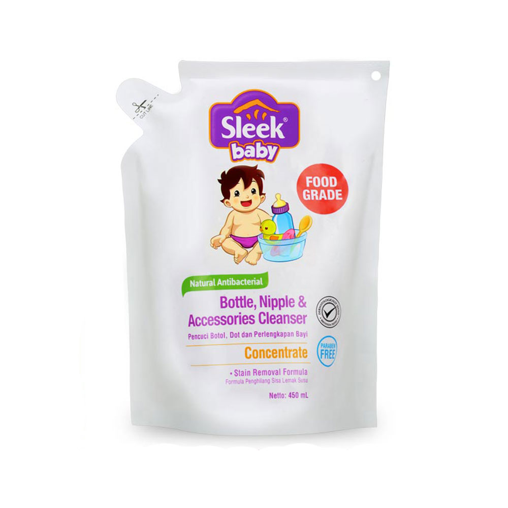 Sleek Baby Bottle Nipple 450ml Pouch | Gogobli