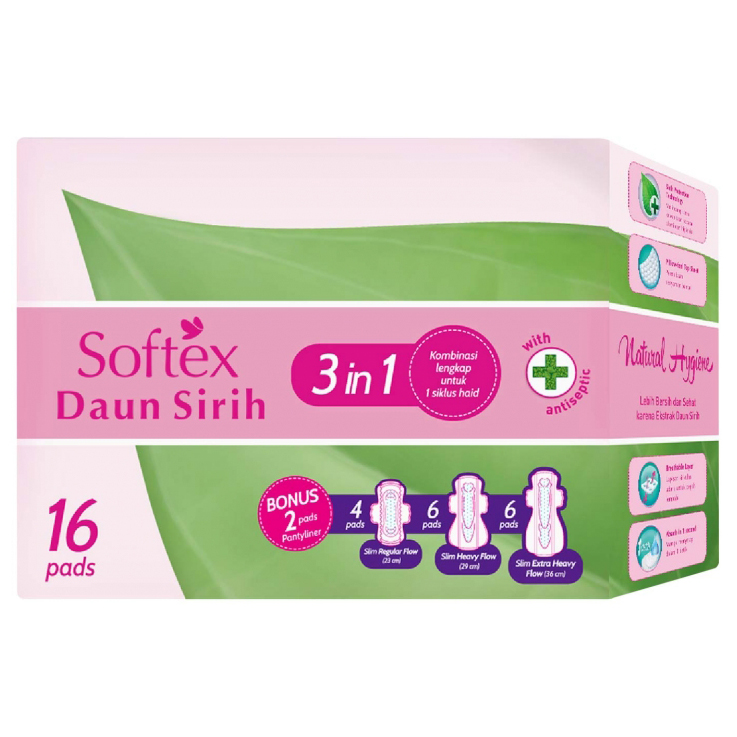 Softex Daun Sirih 3 In 1 16s | Gogobli