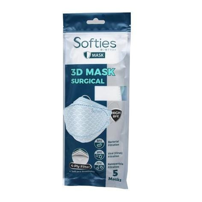 Softies 4 Ply Earloop 3D Surgical Mask (Japanese Pattern) 5s | Gogobli