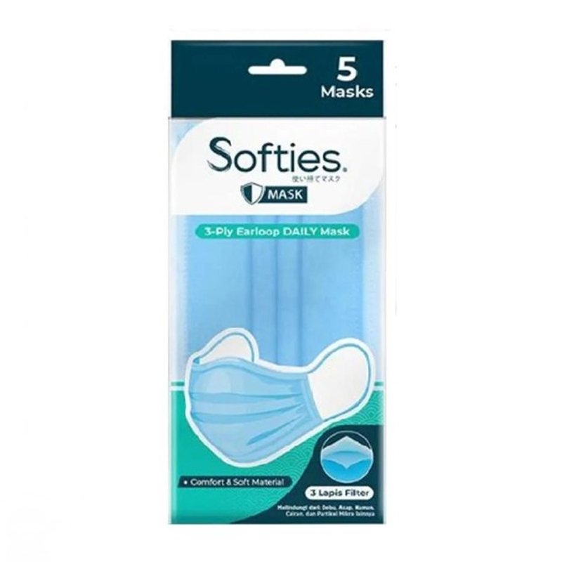 Softies 3 Ply Earloop Daily Mask 5s | Gogobli