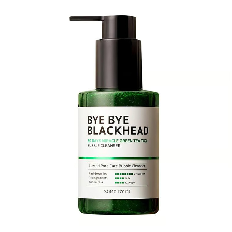 Some By Mi Bye Bye Blackhead 30 Days Miracle Green Tea Tox Bubble Cleanser 120gr | Gogobli