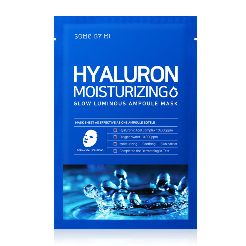 Some By Mi Hyaluron Moisturizing Glow Luminous Ampoule Mask (10pcs @25gr) | Gogobli