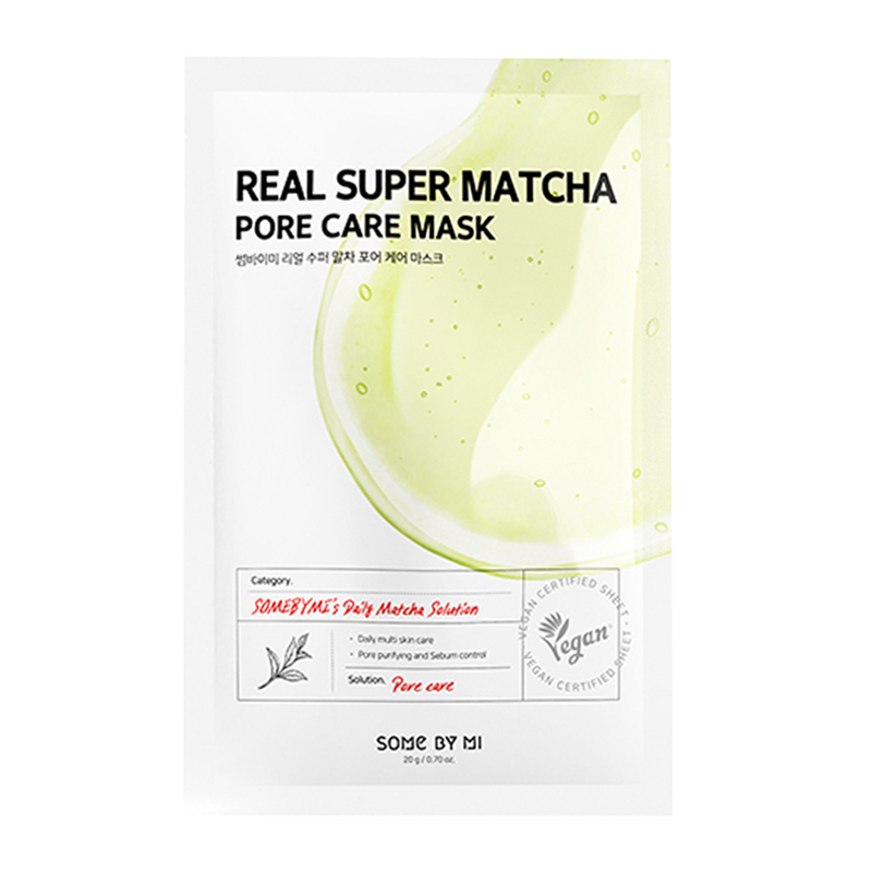 Some By Mi Real Super Matcha Pore Care Mask  (10 Sheets In 1 Pack) | Gogobli