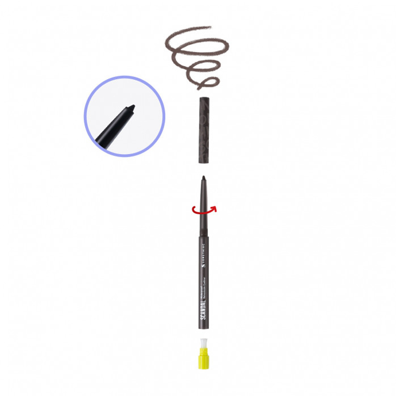 Somethinc Scandal Waterproof Retractable Eyeliner Dark Choco | Gogobli