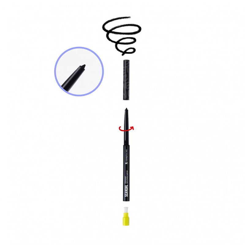 Somethinc Scandal Waterproof Retractable Eyeliner Jet Black | Gogobli