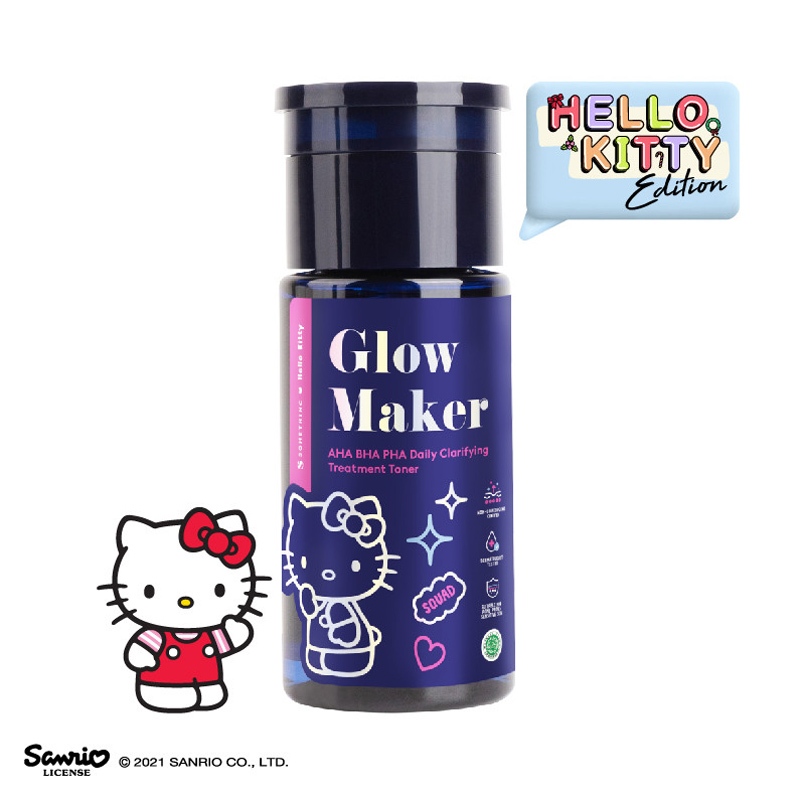 Somethinc Glow Maker AHA BHA PHA Clarifying Treatment Toner (Hello Kitty Edition) 100ml | Gogobli