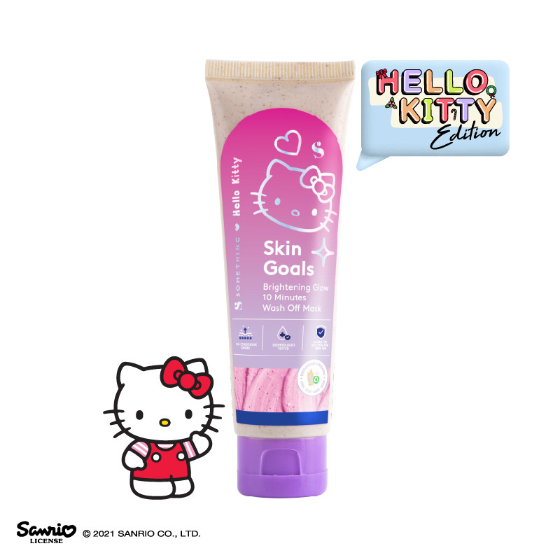 Somethinc Skin Goals Brightening Glow 10 Minutes Wash Off Mask (Hello Kitty Edition) 60gr | Gogobli