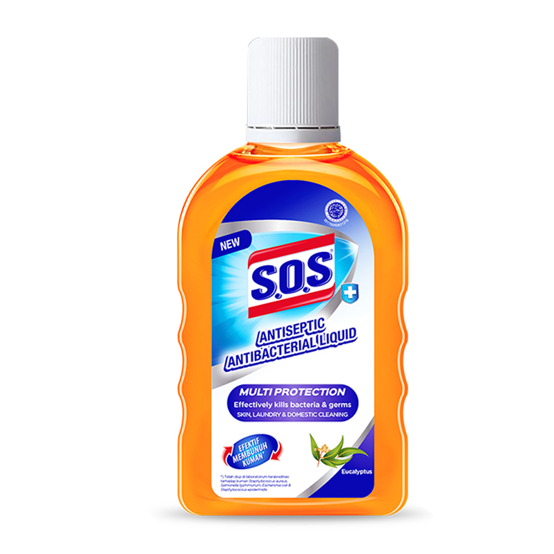 SOS Antiseptic Antibacterial Liquid 250ml | Gogobli