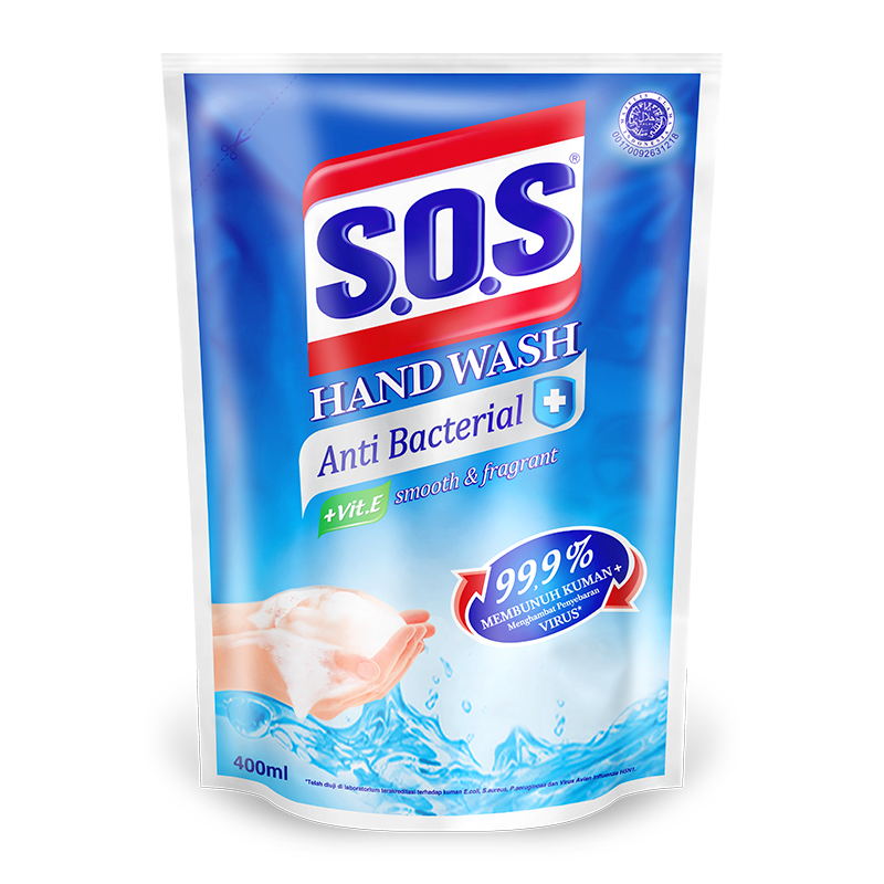 SOS Hand Wash Anti Bacterial Refill 400ml | Gogobli