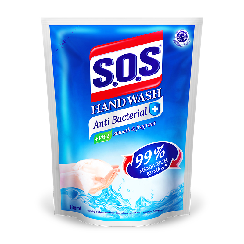 SOS Hand Wash Anti Bacterial Refill 185ml | Gogobli