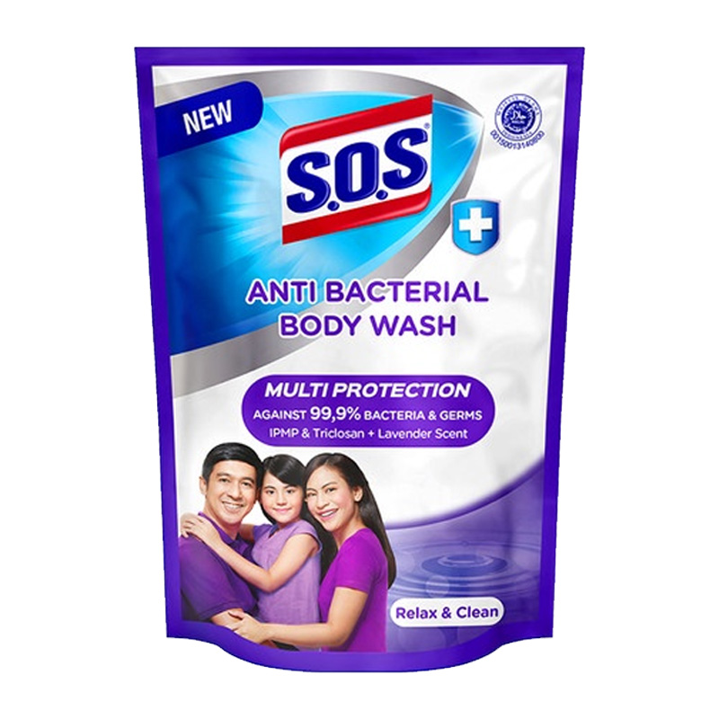 SOS Anti Bacterial Body Wash Relax And Clean Refill 400ml | Gogobli