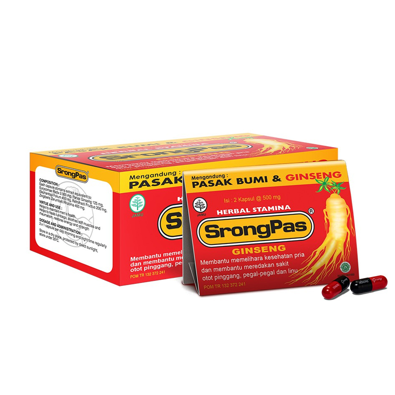 SrongPas Ginseng Box (20 Bungkus X 2 Kapsul) | Gogobli
