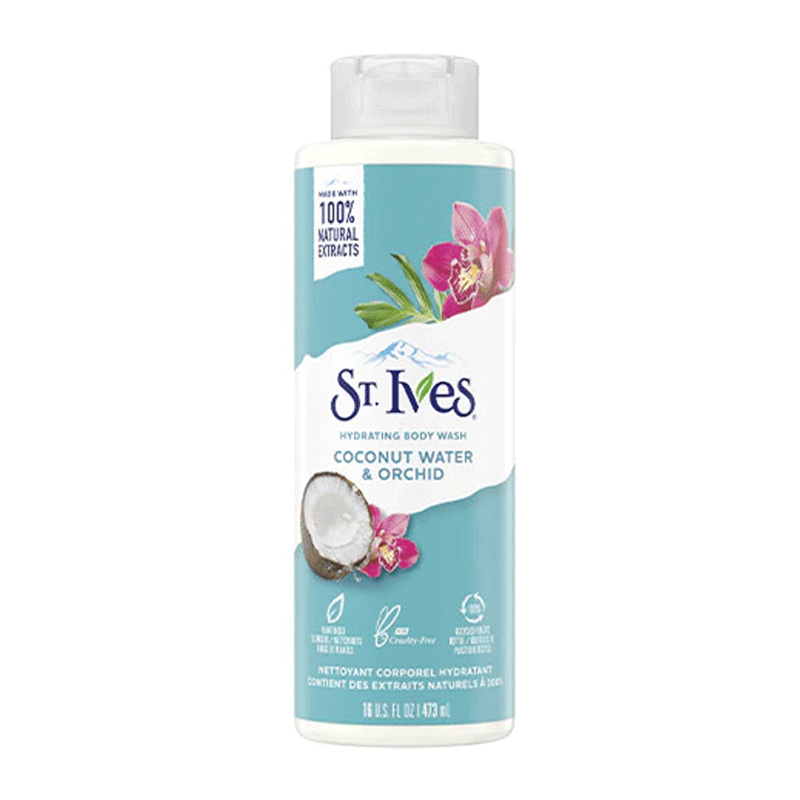 ST.Ives Exfoliating Body Wash Coconut Water And Orchid 473ml | Gogobli