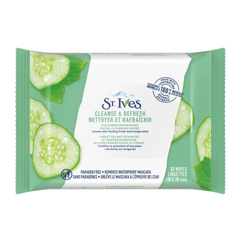 ST.Ives Facial Cleansing Wipes Cucumber Cleanse And Refresh 25s | Gogobli