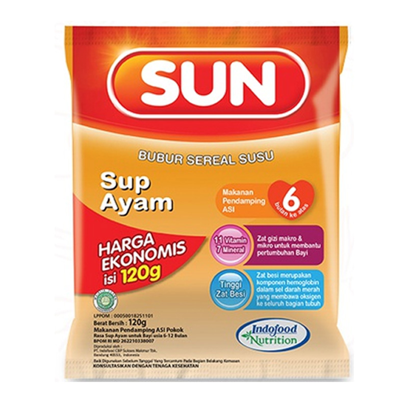 Sun Bubur Sereal Sup Ayam Ekonomis 120gr | Gogobli