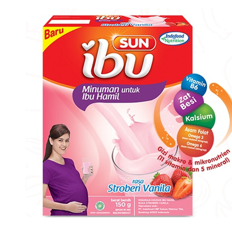 Sun Susu Ibu Hamil Stroberi Vanila 150gr | Gogobli