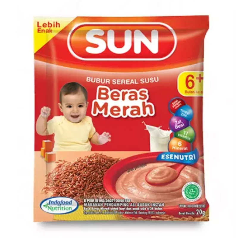 Sun Bubur Sereal Susu Beras Merah Sachet | Gogobli