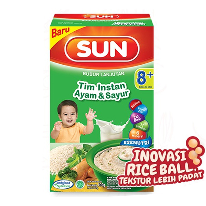 Sun Bubur Lanjutan Tim Instan Ati Ayam Dan Sayur 100gr | Gogobli