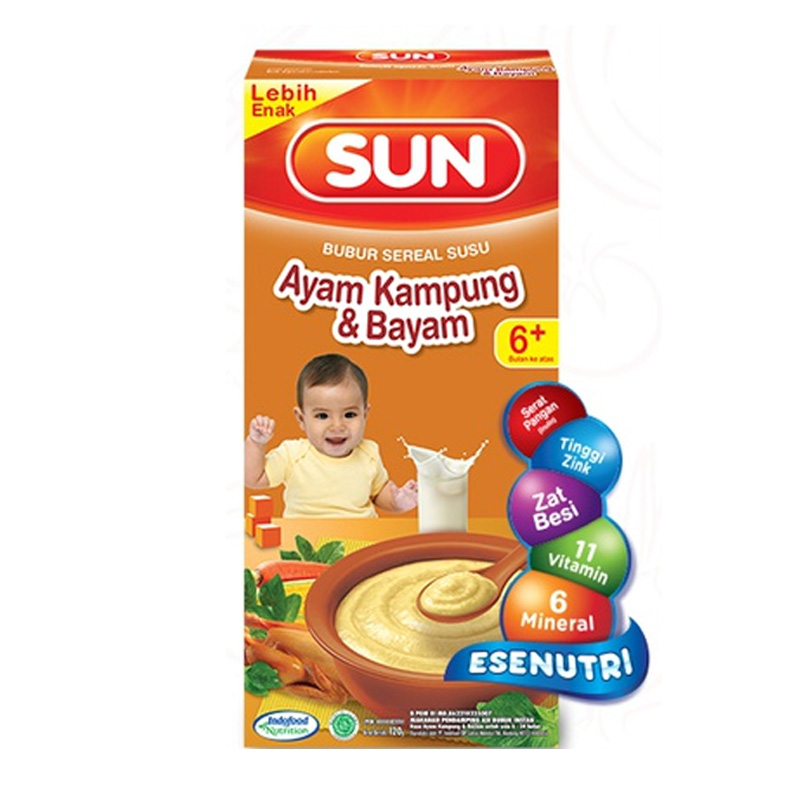 Sun Bubur Sereal Susu Ayam Kampung Dan Bayam 120gr | Gogobli
