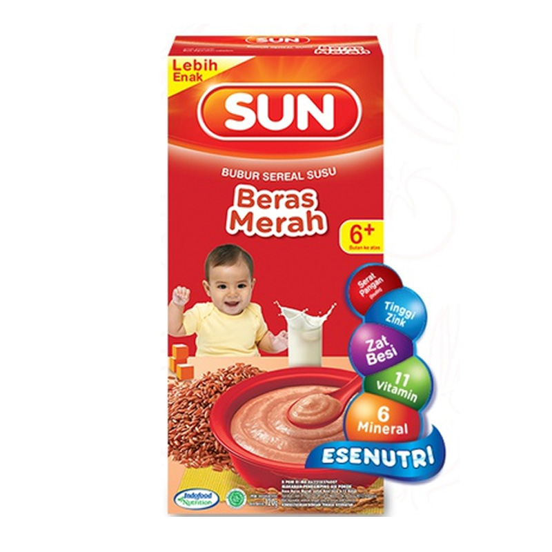 Sun Bubur Sereal Susu Beras Merah 120gr | Gogobli