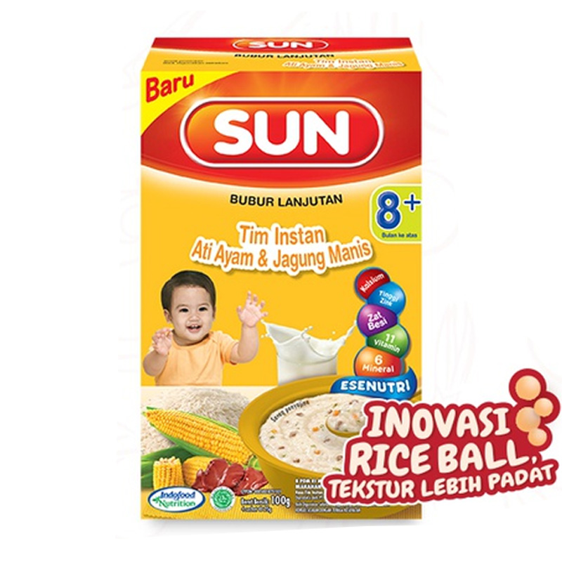Sun Bubur Lanjutan Tim Instan Ati Ayam Dan Jagung Manis 100gr | Gogobli