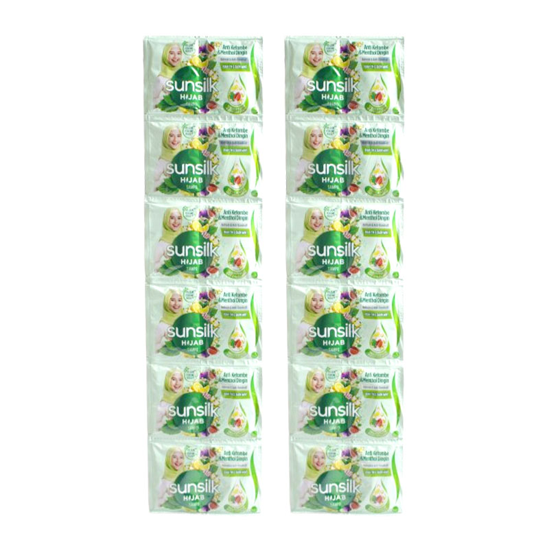 Sunsilk Shampoo Hijab Anti Ketombe & Menthol Dingin Sachet 9ml (Renceng Isi 12pcs) | Gogobli
