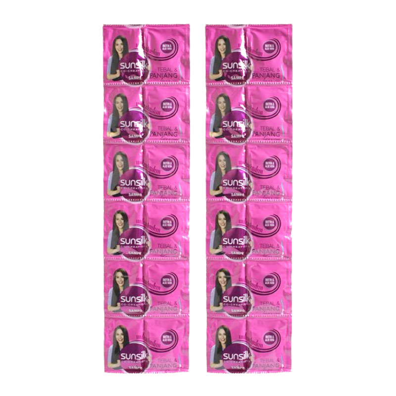Sunsilk Shampoo Thick And Long Sachet 9ml (Renceng Isi 12pcs) | Gogobli