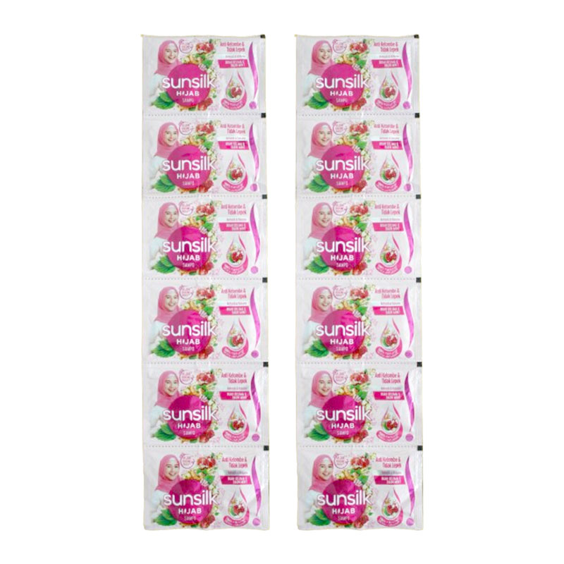 Sunsilk Shampoo Hijab Anti Ketombe & Tidak Lepek Sachet 9ml (Renceng Isi 12pcs) | Gogobli