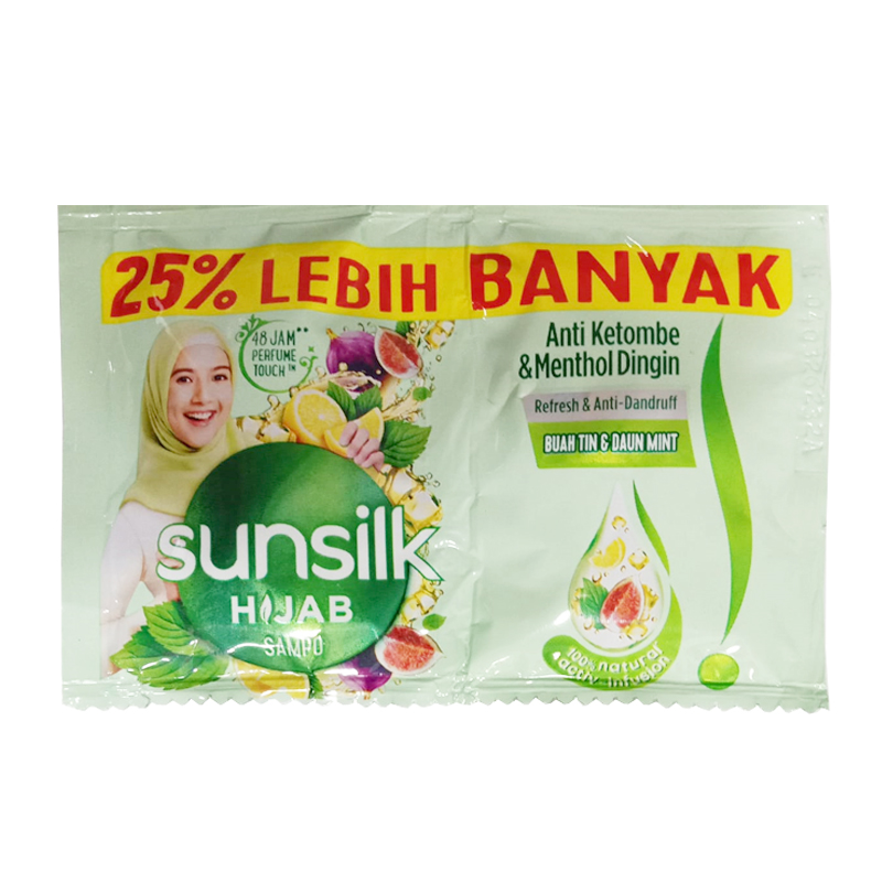 Sunsilk Shampoo Hijab Anti Ketombe & Menthol Dingin Sachet 9ml | Gogobli