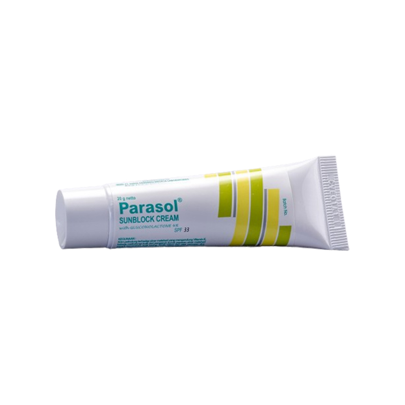 Parasol Sunblock Cream SPF 33 With Gluconolactone 4% White 20gr | Gogobli